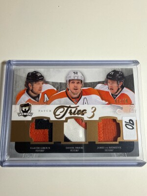 2011-12 The Cup Trios Patch Flyers Giroux Brière Van Riemsdyk front