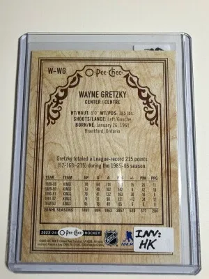 2023-24 OPC Easter Egg Woodie SSP Gretzky back