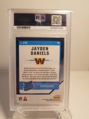 2024 Optic Jayden Daniels Holo Rated Rookie PSA 9 back