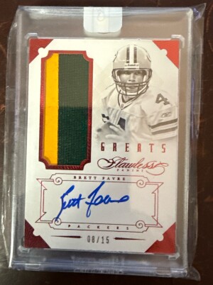 Flawless 2014 /14 Brett Farve Game Worn front