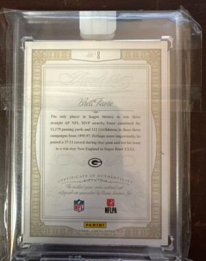 Flawless 2014 /14 Brett Farve Game Worn back