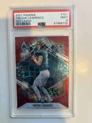 2021 Panini Phoenix Trevor Lawrence Red Lazer front