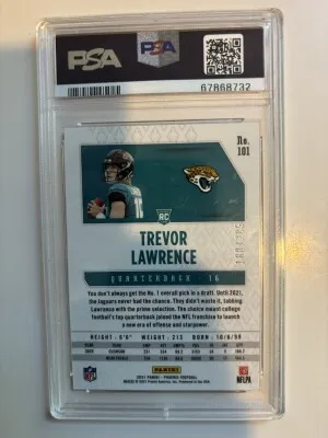 2021 Panini Phoenix Trevor Lawrence Red Lazer back