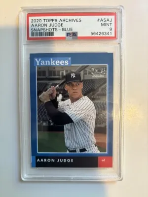 2020 Topps Archives Snapshots Aaron Judge Snapshots-Blue front