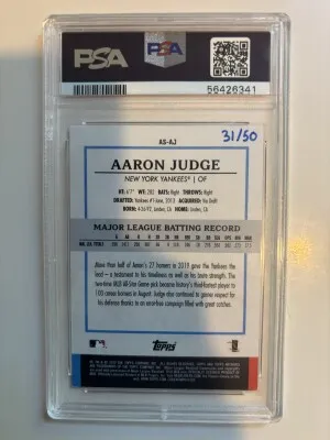 2020 Topps Archives Snapshots Aaron Judge Snapshots-Blue back