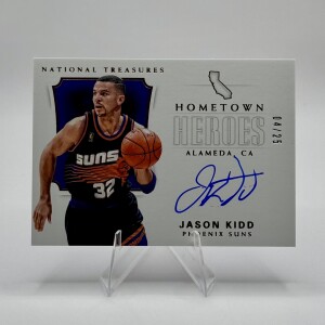 2017 National Treasures Jason Kidd Hometown Heroes /25 Autograph front