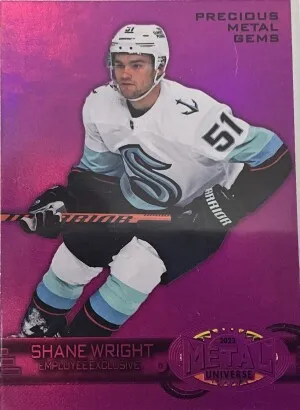 Shane Wright Rookie Employee Exclusive Purple PMG Precious Metal Gems front