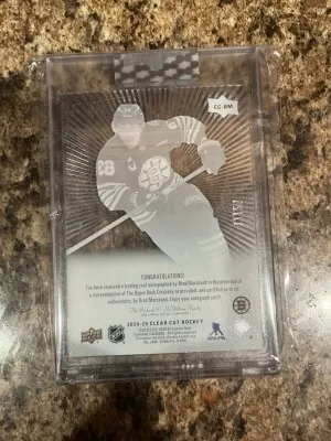 2024-25 Upper Deck Clear Cut BRAD MARCHAND Outburst Auto /25 Boston Bruins CC-BM back