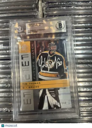 2002-03 SP Authentic - Future Watch Tim Thomas #137 /900 AUTO BAS Authenticated front