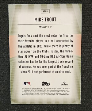 2024 Topps Mike Trout Home Field Advantage back
