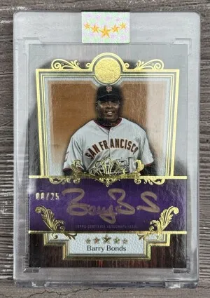 2025 Topps Five Star Barry Bonds Gold Ink Auto /25 Sealed front