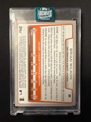 2024 Topps Archives Signature Series Brian Wilson Auto /45 back