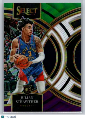 2023-24 Panini Select Julian Strawther #101 Green White Purple RC
