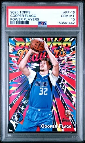 2025 Topps Power Players Cooper Flagg Psa 10 front