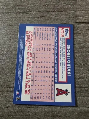 2019 Topps Chrome Shohei Ohtani Refractor back