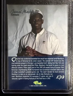 Free Shipping! Jamal Mashburn Classic Prine Live back