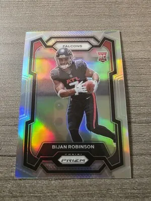 2023 Prizm Bijan Robinson Silver Refractor front
