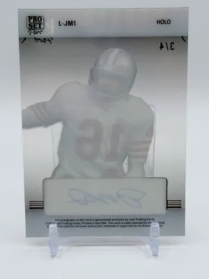 Joe Montana 3/4 Auto Legends Red Spectrum Shimless Holo 2024 Pro Set Pure 49ers back
