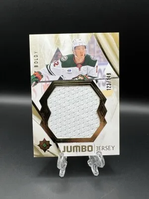 Matt Boldy Jumbo Jersey /149 (Game Used) front