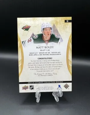 Matt Boldy Jumbo Jersey /149 (Game Used) back