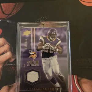 2008 Upperdeck Adrian Peterson Team Colors Jersey  /299 front