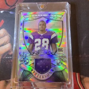 2007 Bowman Sterling Adrian Peterson Rookie Jersey Refractor  /199 front