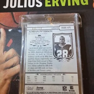 2007 Bowman Sterling Adrian Peterson Rookie Jersey Refractor  /199 back