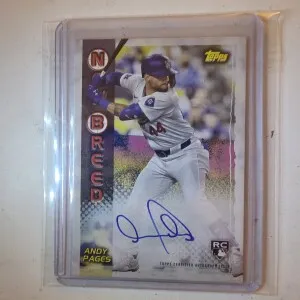 2024 Topps Andy Pages Rookie New Breed Autograph front