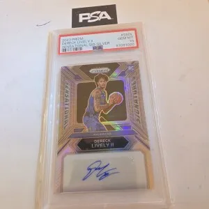 2023 Prizm Dereck Livlely Rookie Sensational Signature Silver PSA 10 front