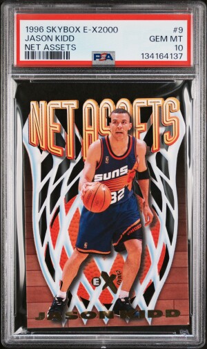 1996 Skybox E-X2000 Net Assets Jason Kidd Net Assets front