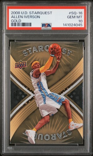 2008 Upper Deck Starquest Allen Iverson Gold front