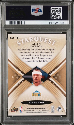 2008 Upper Deck Starquest Allen Iverson Gold back