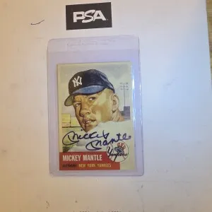 1953 Topps Signed Micky Mantle Questionable Authenticity front