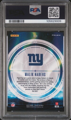 2024 Panini Prizm Aurora Malik Nabers back