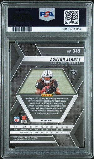 2025 Panini Mosaic Ashton Jeanty Genesis back