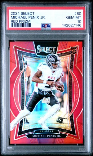 2024 Panini Select Michael Penix Jr. Red Prizm front