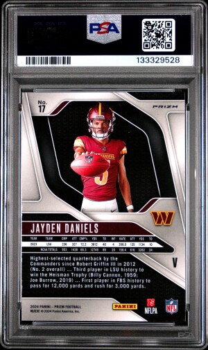 2024 Panini Prizm Rookie Variation Jayden Daniels back
