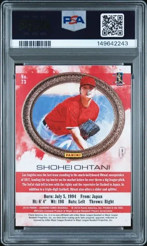 2018 Panini Diamond Kings Shohei Ohtani RC back