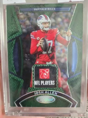 2023 Panini Certified Josh Allen Green NFL Players Tag /3 front