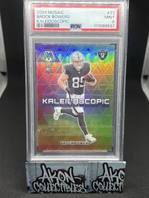2024 Panini Mosaic - Kaleidoscopic - Brock Bowers - PSA 9 Case Hit SSP RARE🔥 front