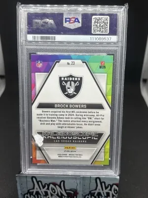 2024 Panini Mosaic - Kaleidoscopic - Brock Bowers - PSA 9 Case Hit SSP RARE🔥 back