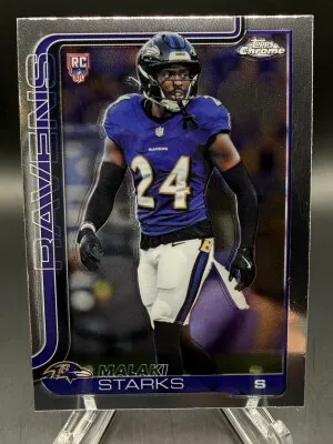 Malaki Starks (Ravens) 2025 NFL Topps Chrome RC #347 front