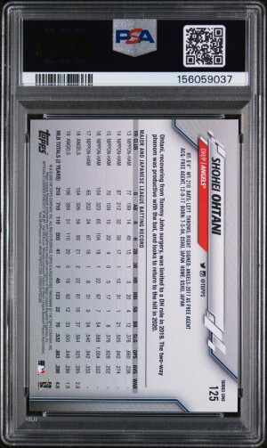 2020 Topps Shohei Ohtani back
