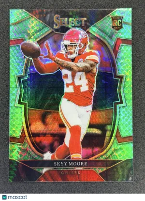 2022 Panini Select Skyy Moore Rookie #21 Dragon Scale Prizm /89 KC Chiefs
