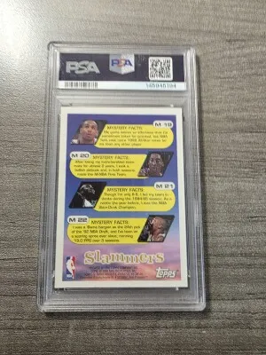 1995 Mystery Finest Grant Hill Refractor PSA 8 back