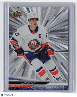 2024 Upper Deck Series 1 Anders Lee #118 Outburst Silver front