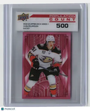 2024 Upper Deck Series 1 Population Count 500 Olen Zellweger #PC-4 /500 front