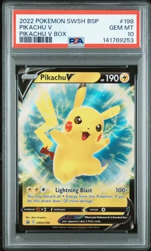 2022 Pokemon Swsh Black Star Promo Pikachu V Pikachu V Box front