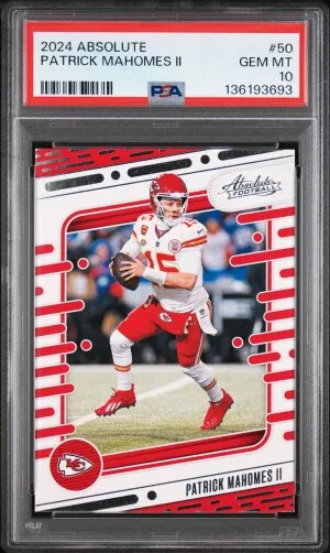 2024 Panini Absolute Patrick Mahomes PSA 10 front