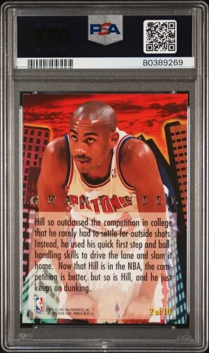 1994 Ultra Jam City Grant Hill Jam City PSA 9 Small Slab Crack back